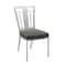 Armen Living Cleo Contemporary Dining Chair In Gray and Stainless Steel, PK2 LCCLCHGRB201 - alternate 5